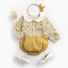 Sanlutozс длинными рукавами хлопковый костюм для детей для маленьких девочек с цветочным принтом; Одежда для новорожденных; Платье маленькой принцессы; Одежда для малышей