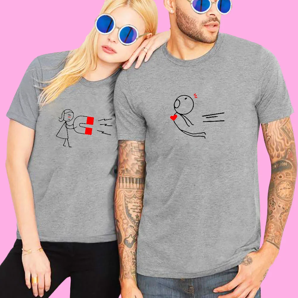 

2020 Woman Man T Shirt Couple T-shirt Present Harajuku Women Gothic Tees Casual Summer T shirt Valentine Day