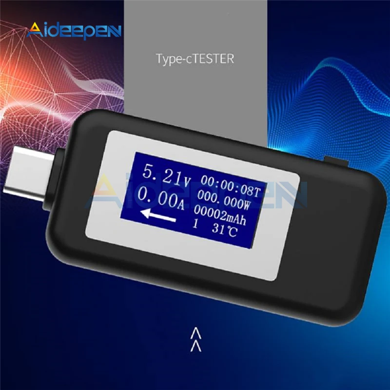 USB TYPE C lcd цифровой измеритель напряжения тока многофункциональный USB Тестер Вольтметр Амперметр детектор Банк питания зарядное устройство индикатор