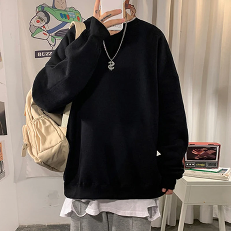 

2021 Autumn Woman's Hoodies Oversize Female Loose Cotton Solid Thicken Warm Women Sweatshirts Lady Fashion Plus Size 2XL