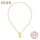 Цепочка женская из серебра 925 пробы с подвеской в виде сердца