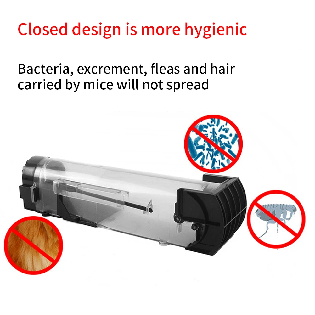 

Smart Self-locking Mouse Traps Cage Rodent Trap Reusable Plastic Mouse Trap Indoor Outdoor for Small Rodent Voles Mouse