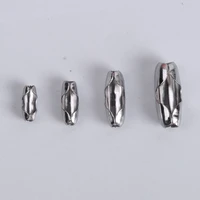 50pcslot stainless steel ball beaded chain connector clasps fit1 52 433 2mm end crimp ball beads chains for jewelry making