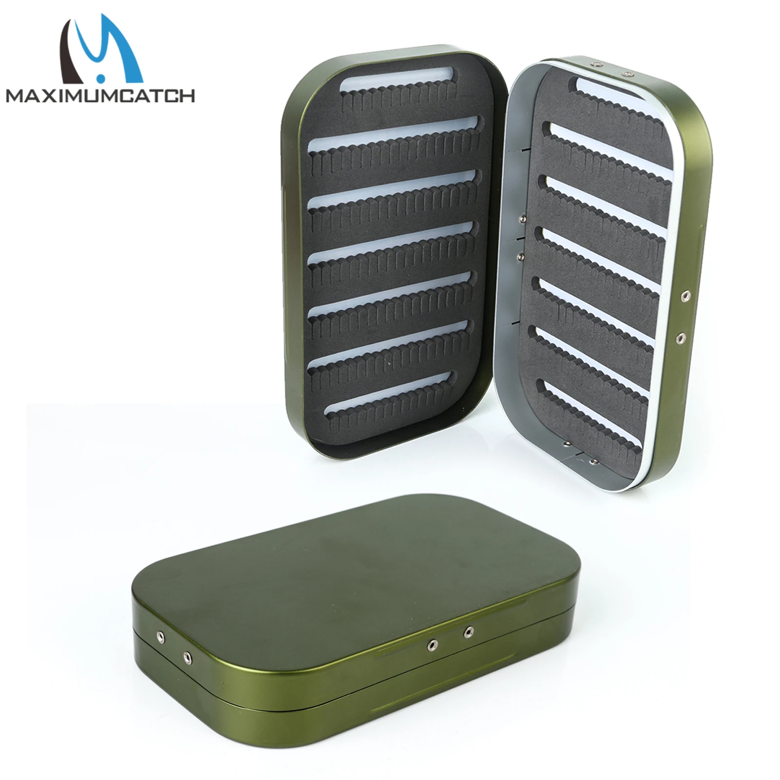 Maximumcatch Алюминий Fly Box многофункциональный 8/10/16 отделений или щели пеной Fly рыболовный ящик Алюминий коробка для мушек