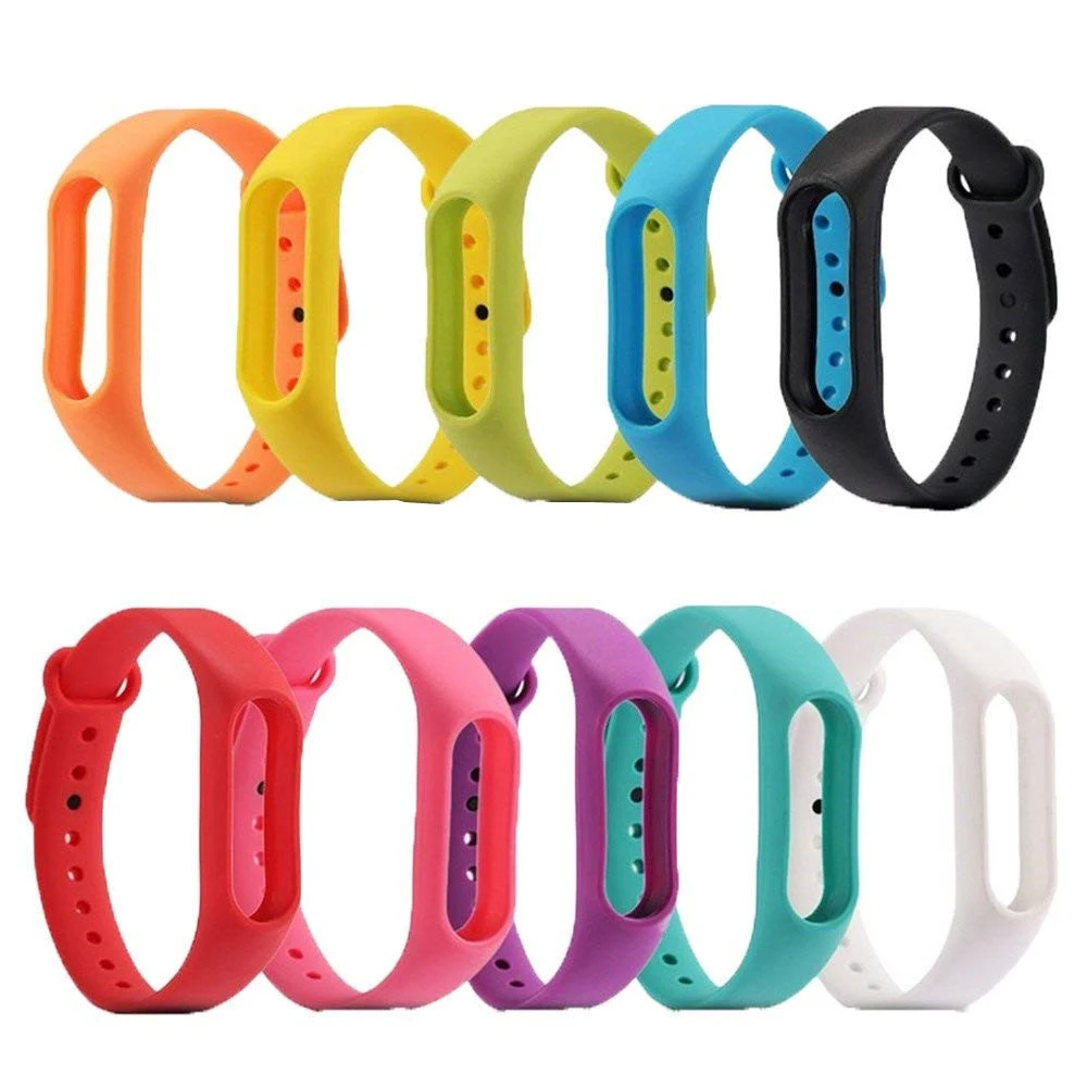 Силиконовый ремешок для Xiaomi Mi band 2 сменный спортивный браслет наручных часов