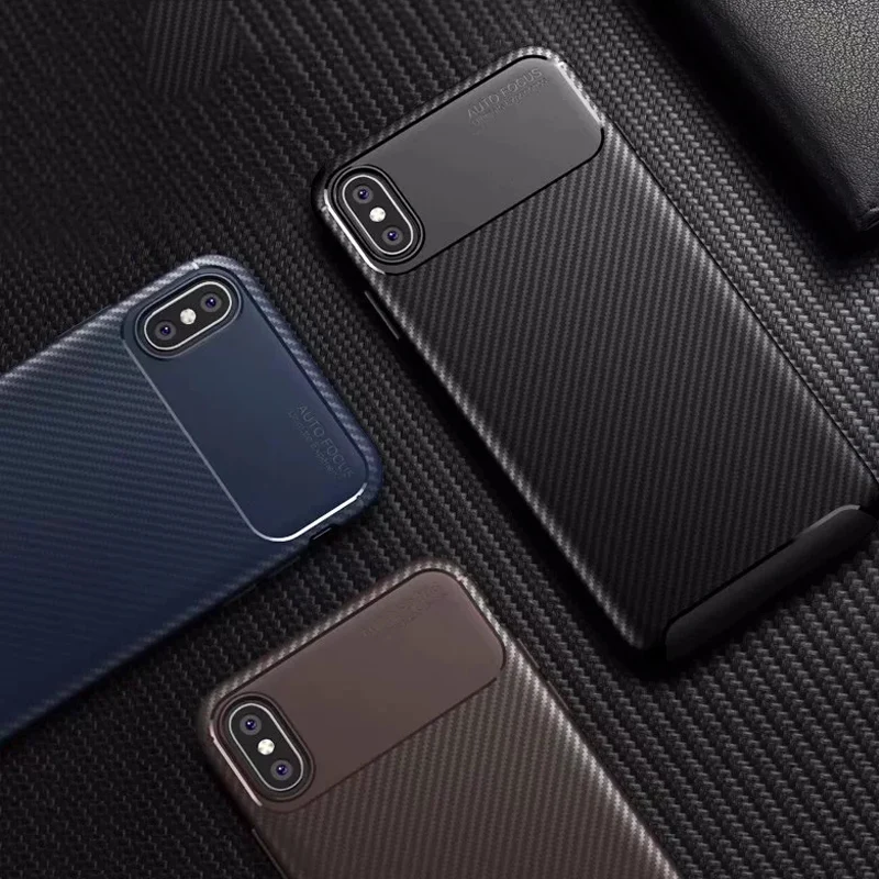 Чехол для iPhone 11 Pro Max XS MAX XR X 6 6S Plus 7 8 чехол из углеродного волокна Ударопрочный