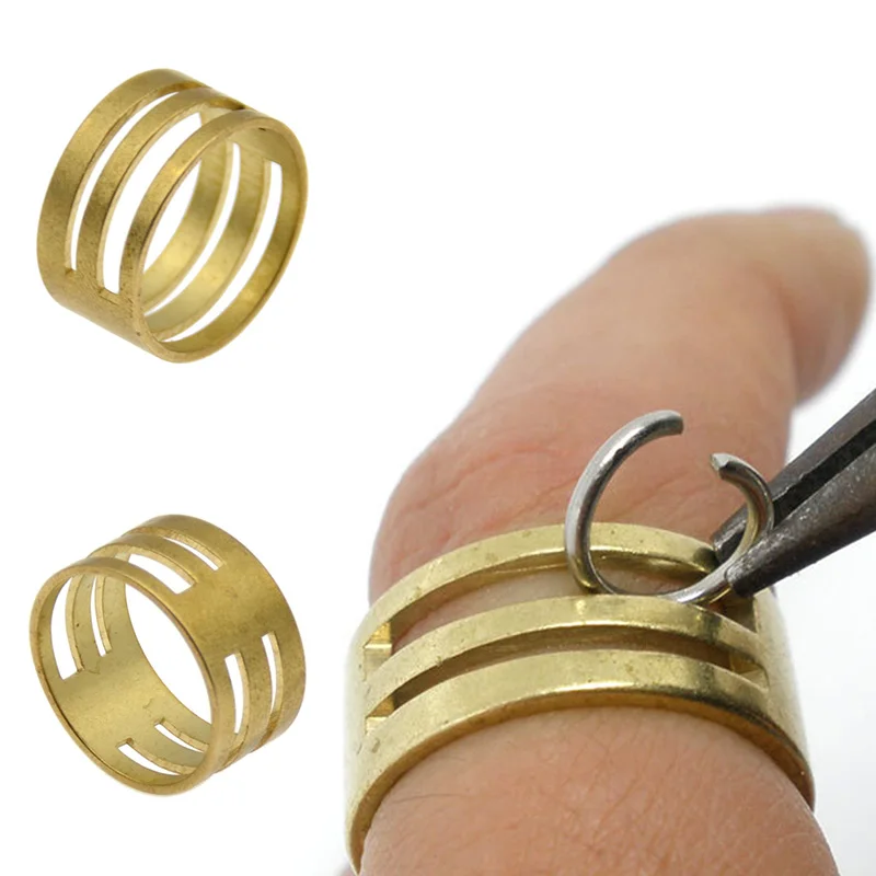 1/2Pcs Brass Jump Ring Opener Closing Tool Finger DIY Jewelry Making Finding Tool for Men Women Wedding Rings