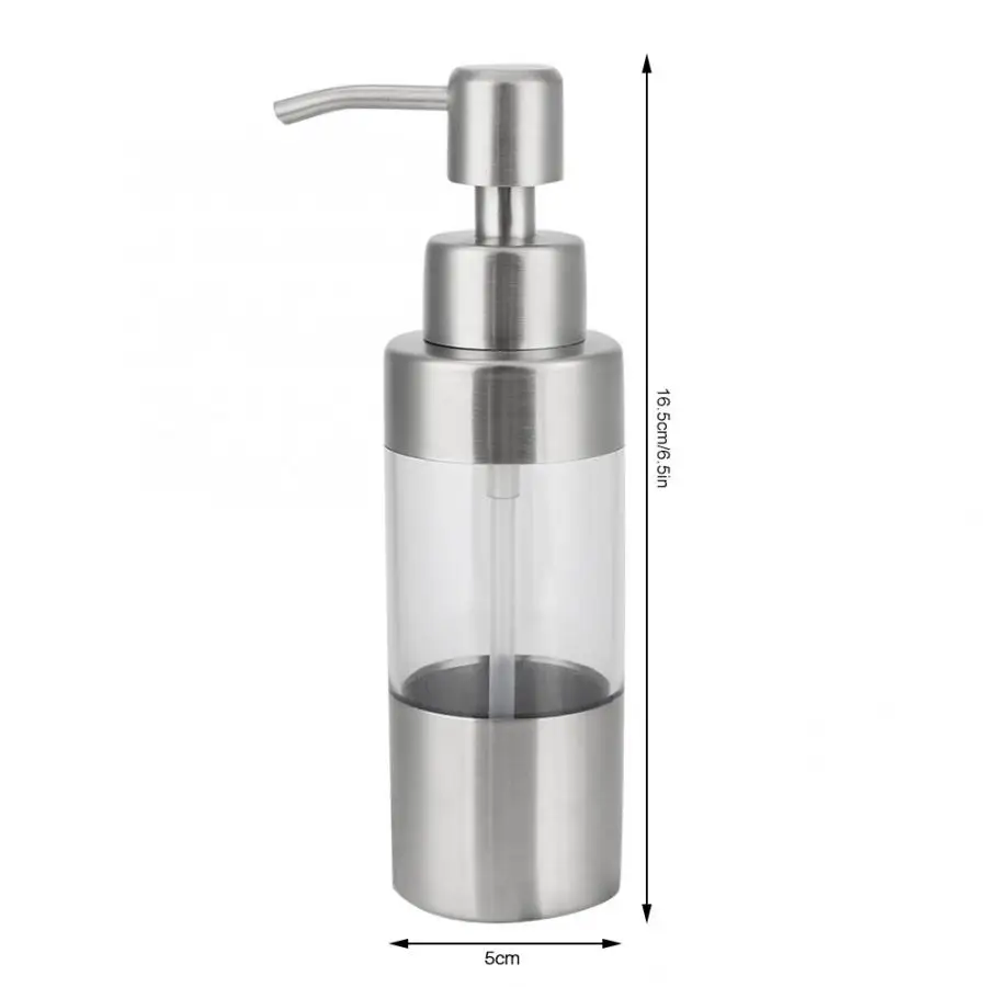 Прозрачный ABS нержавеющая сталь ванная комната ручной жидкий дозатор для мыла