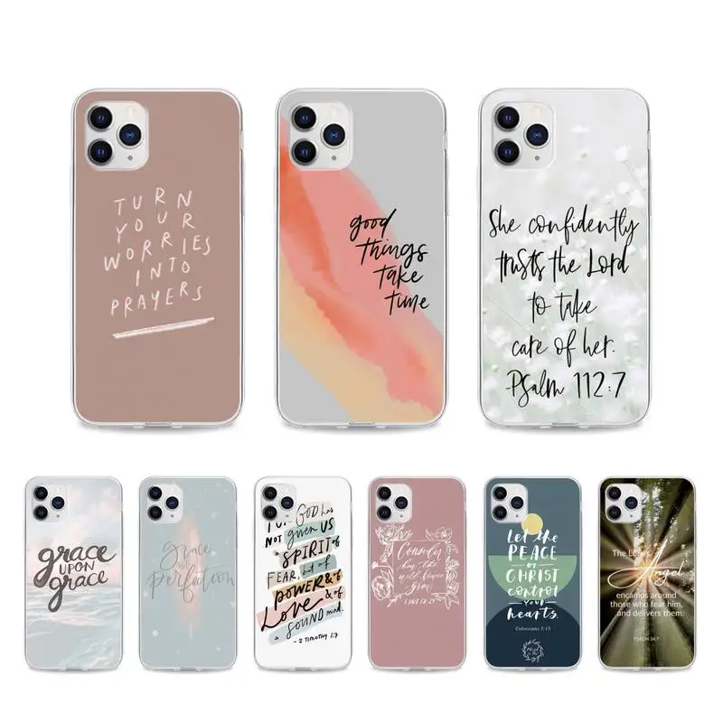 

Christian Bible Quotes Verse Jesus Phone Case For Redmi K30S Ultra 9A K20 Note 8 9 Pro Max 10 9S 8T 7 5 Transparent Funda