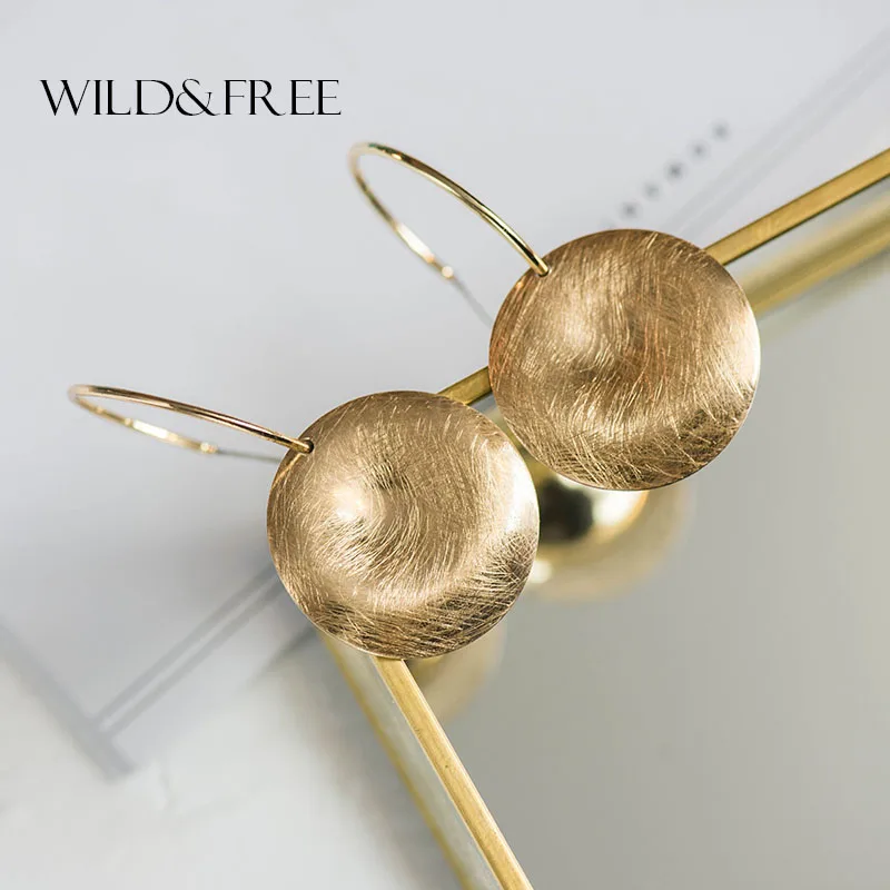Wild & Free винтажные золотые длинные серьги кольца для женщин больших открытых