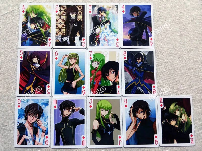 CODE GEASS Аниме Покер карты HITMAN REBORN мост Natsume настольные карточки/Игральные для