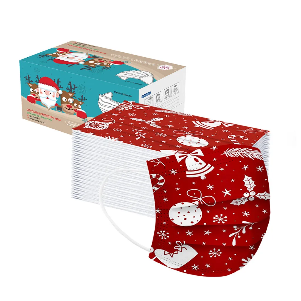 

50+50pcs Respirator Scarf Mascarilla maks For Face Mascherine Disposable Respirator Industrials 3ply Loop Masque In Stock