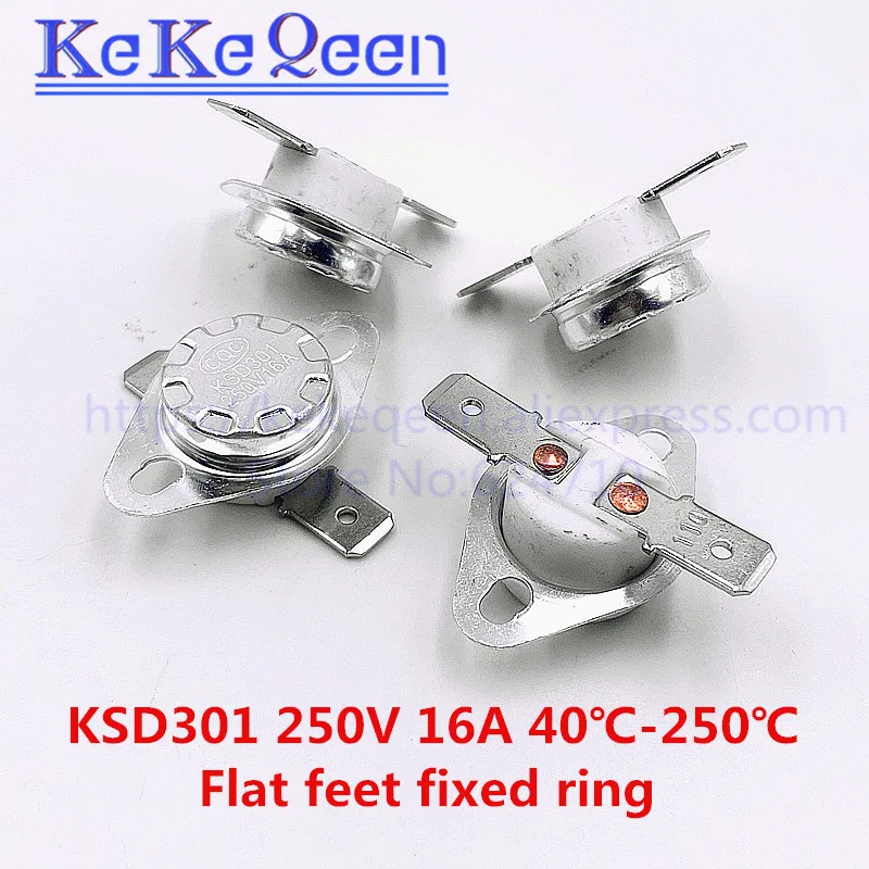 KSD301 250V 16A 40 ~ 135 ° c плоскостопие фиксированное кольцо нормально закрытое
