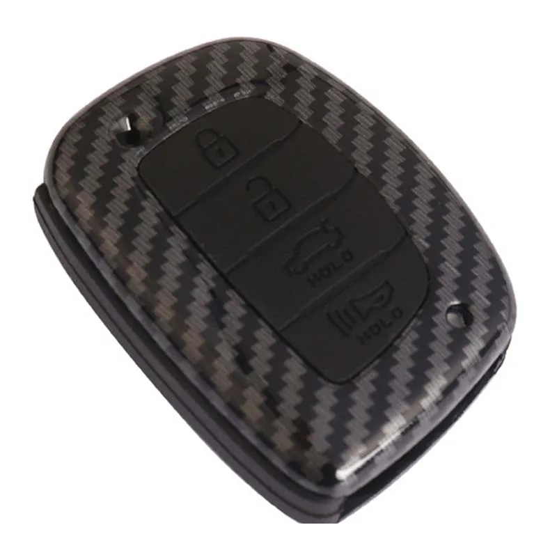 Чехлы для автомобильных ключей с 4 кнопками из углеродного волокна Hyundai Elantra Sonata
