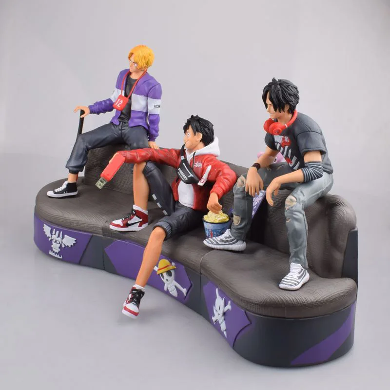 Аниме масштаб 1/8 роспись фигуры один кусок Мода Ver. Экшн-фигурка Monkey D Luffy сидя на