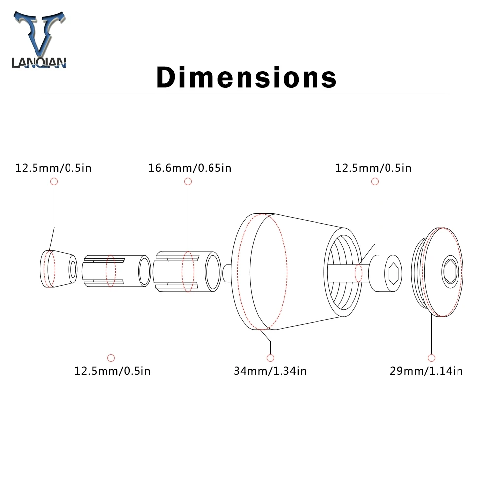 CNC Заготовка Алюминий мотоцикл перекладина конец Кепки рукоятка Вилки для