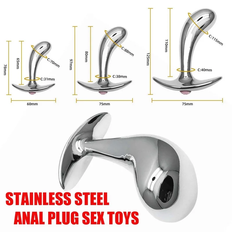 Анальная пробка из нержавеющей стали интимные игрушки для женщин Кристальный