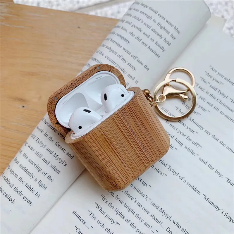 Противоударной защитой для защитный чехол Airpods ретро роскошные деревянные зерна