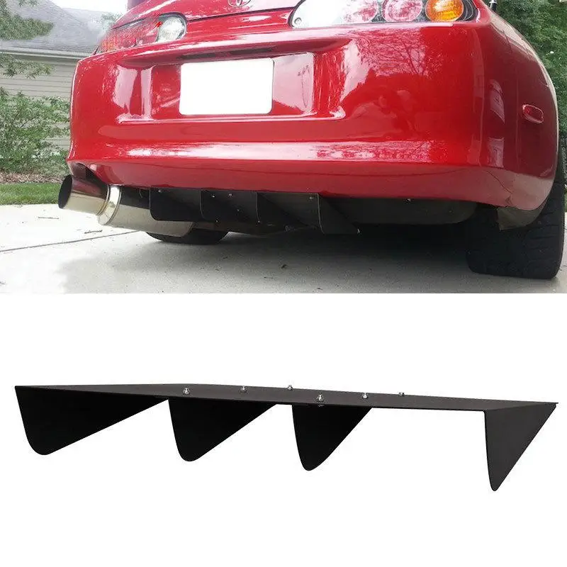 Универсальный задний бампер Adeeing x 21 &quotABS 4 плавника диффузор Fin Black для Honda Acura