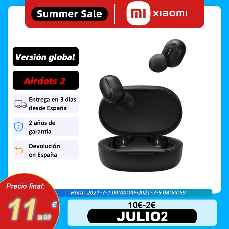 Новые беспроводные наушники Xiaomi Redmi AirDots 2 Mi True Wireless базовые Bluetooth TWS 5 0 гарнитура с