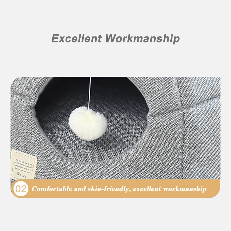 Домашние животные бинго 36 см кошка кровать дышащий Котенок Дом нескользящий