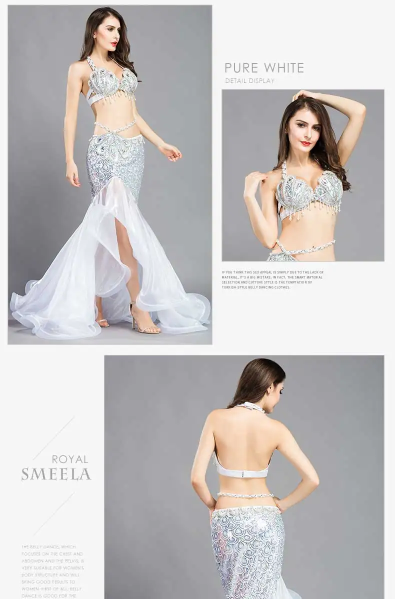 Профессиональный Bellydance сценический костюм набор костюма для танца живота Павлин блестки красивая сексуальная одежда для танца живота