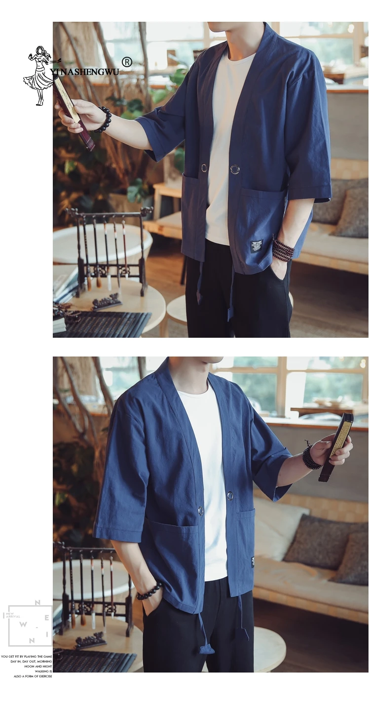 Yukata, мужское кимоно, кардиган, мужские японские кимоно, верхнее пальто, кимоно, костюм для косплея, принт, азиатская одежда, летние пляжные повседневные рубашки