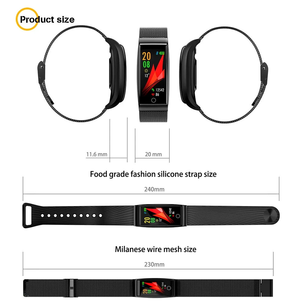 Фитнес трекер F4 с измерением пульса и давления|Смарт-браслеты| |
