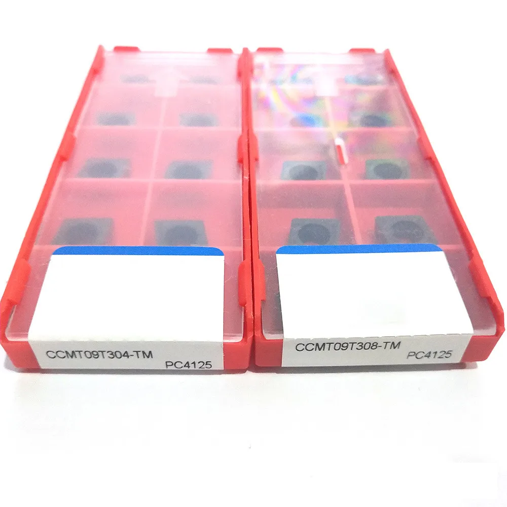 

10Pcs/lot CCMT09T304-TM PC4125 CCMT09T308-TM PC4125 Milling Cutter Tool CNC External Turning Tool Hard Alloy Lathe Cutter
