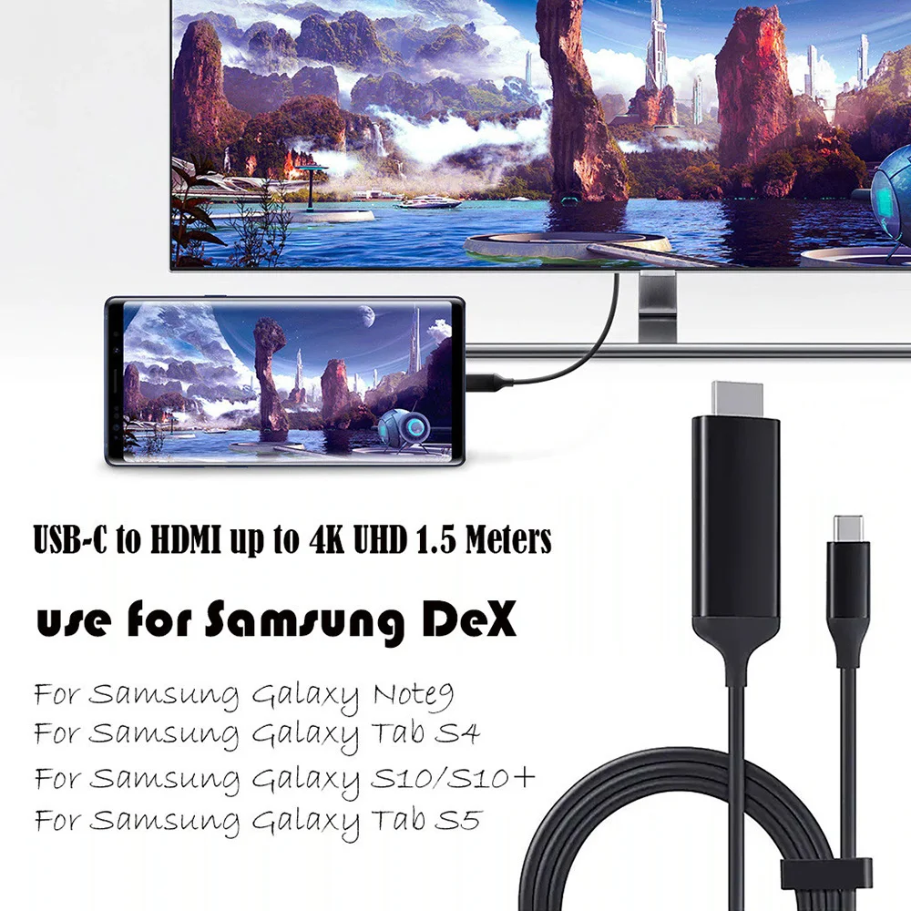 4K Type C USB 3.1 to USB-C HDTV HDMI 3.0 Adapter Cable for Sumsung S9/S8 Plus Mac Converter | Электроника