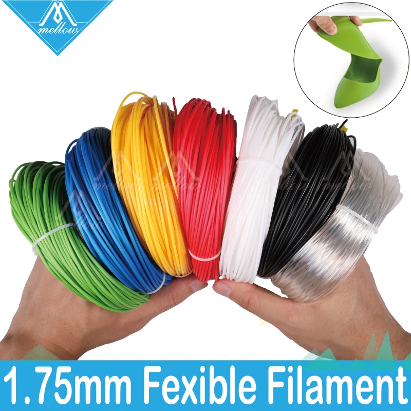 Гибкая нить для 3D принтера 100 г 1 75 мм натуральная прозрачная нить|filament 1.75 mm|filament