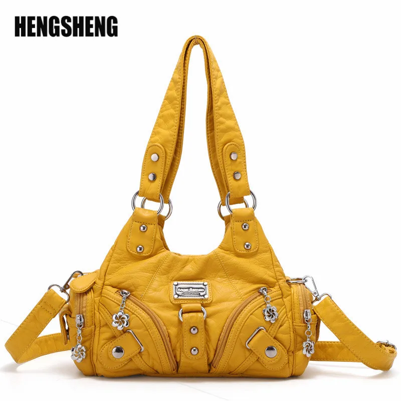 Европейский и американский стиль женская сумка из искусственной кожи однотонные