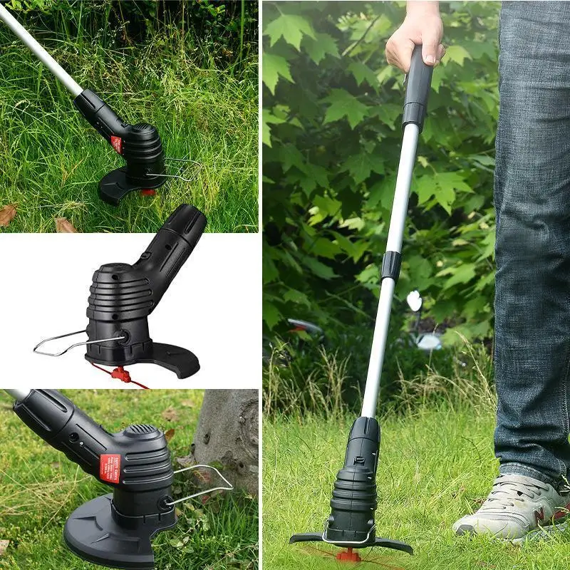 

NEW Portable Smart Wireless Electric Lawn Mower Lithium Battery Weeding USB charging Length Adjustable Pruning Cutter Grass