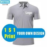 westcool new qigh quality 7 colors sport polo shirt custom logo embroidery personal brand tops print text design casual 2022