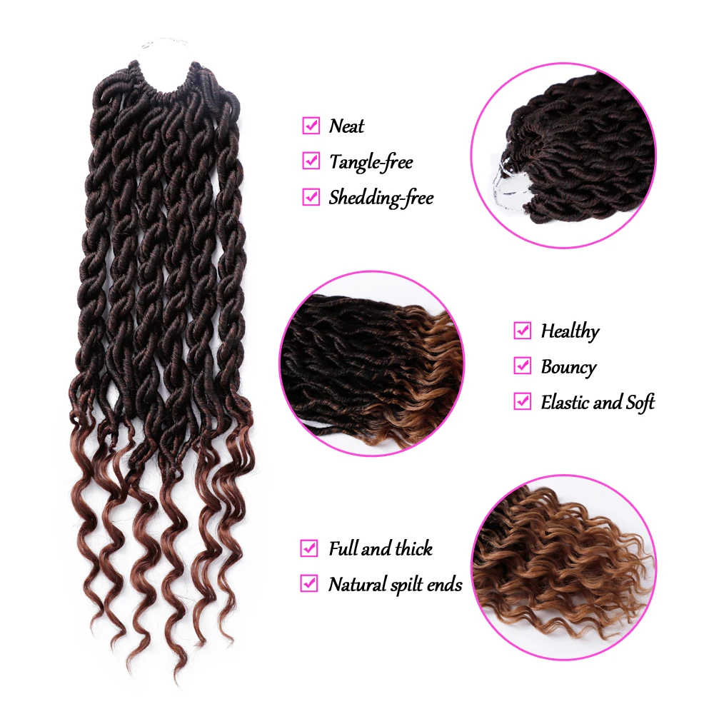 Богиня искусственные локоны в стиле кроше волосы богемные локс кудрявые крючком