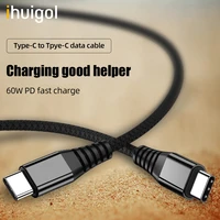 ihuigol type c to usb c cable pd 60w fast charging data cord for ipad pro2020 macbook pro xiaomi redmi note 9 8 samsung a51 wire