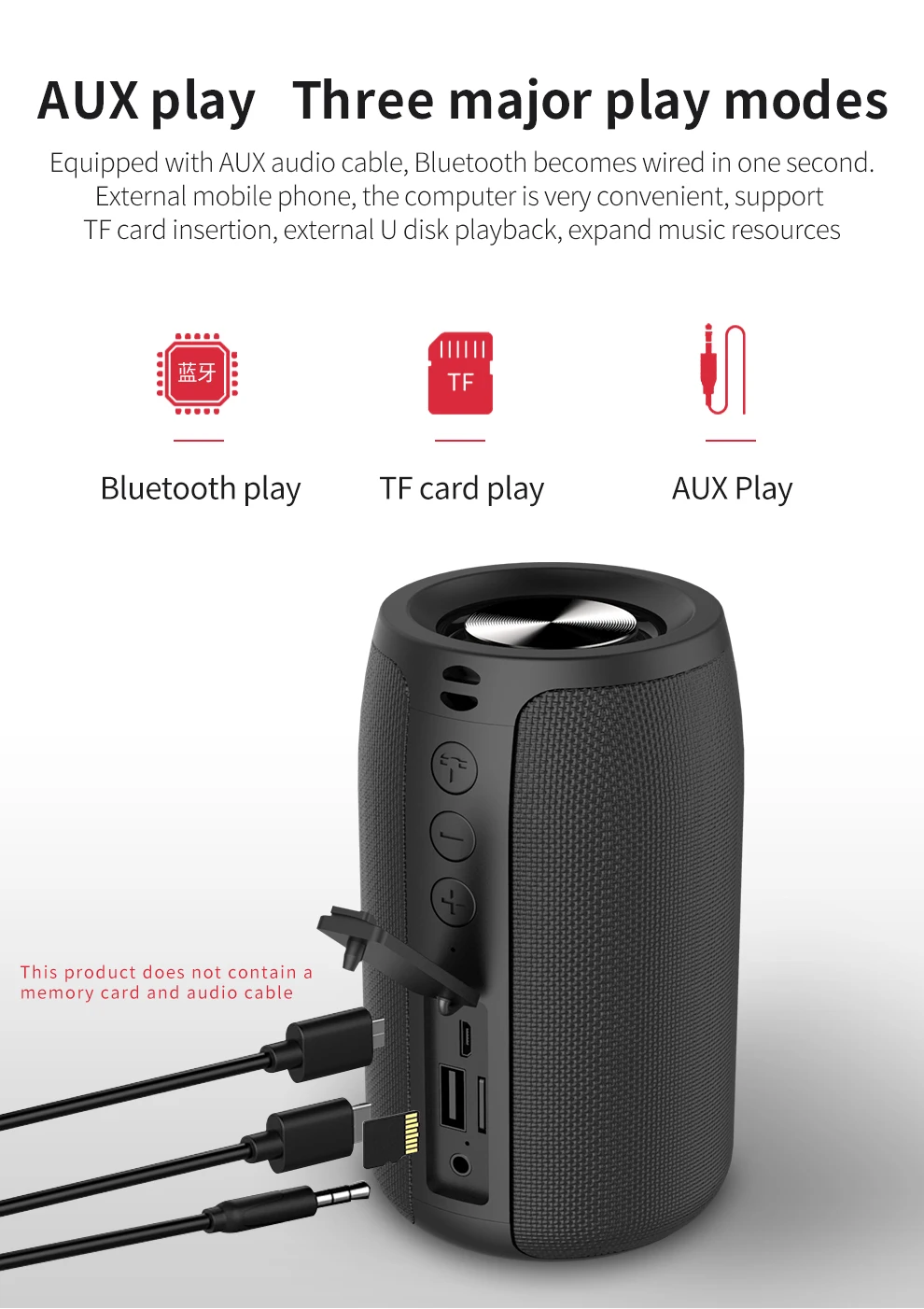 

S32 Portable Bluetooth Speaker Outdoor Waterproof Wireless Mini Speaker Support TF card FM Stereo