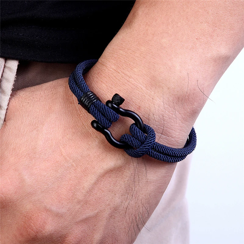 

Outdoor Lucky Survival Bracelet Charm Stainless steel Buckle friendship Bracelet