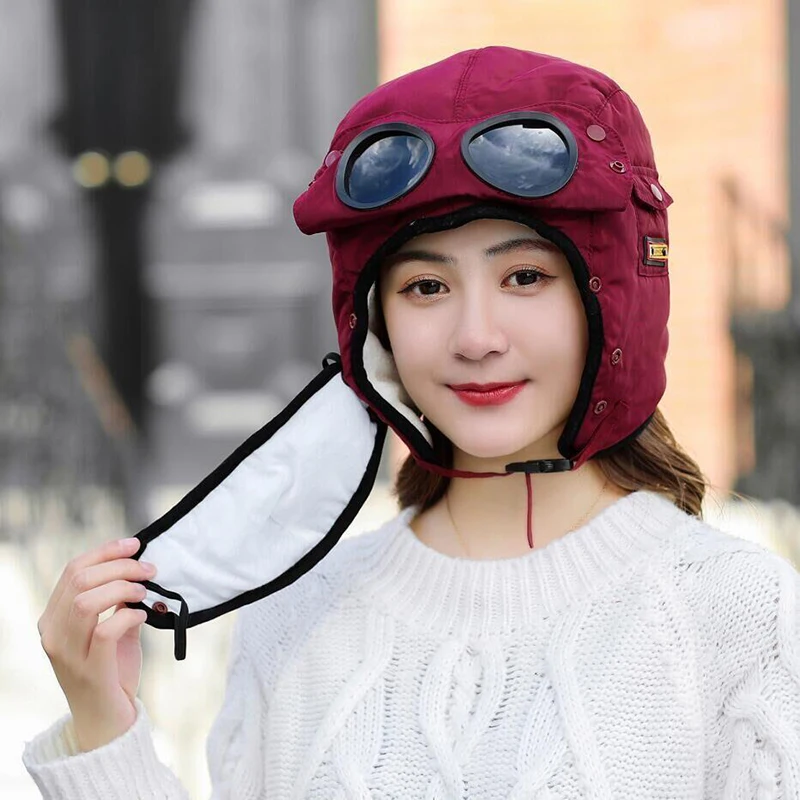 Для взрослых и детей флис зимне наушники шапка Лыжный Спорт для катания на