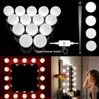 Светодиодный зеркальный светильник для макияжа, лампа для макияжа, USB, Голливуд, косметический светильник, туалетный столик для ванной комнаты, светильник, светодиодный настенный светильник с регулируемой яркостью