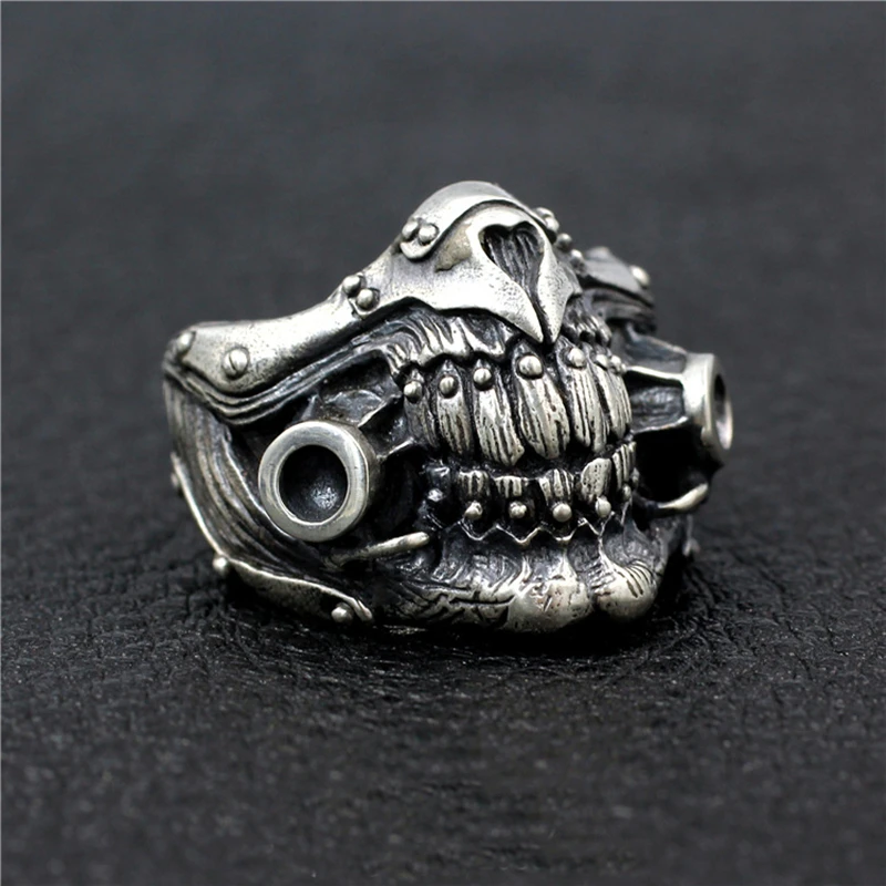 

MAD MAX Immortan Joe Ring 925 Sterling Silver Mens Biker Punk Skull Style 9Y021 US Size 7.75 to 11