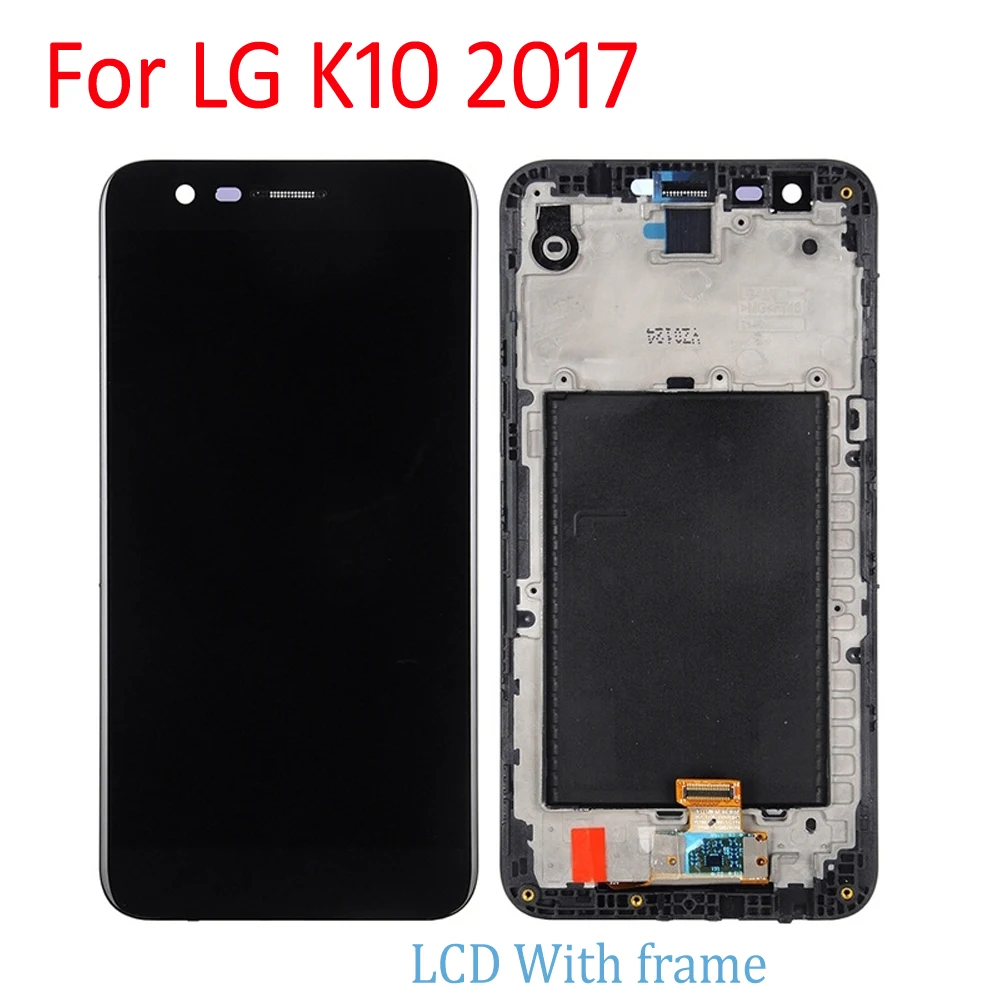 

100% протестированный рабочий ЖК-дисплей кодирующий преобразователь сенсорного экрана в сборе Sensor + Frame для LG K10 2017 K102017 K20 Plus Pantalla