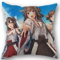 anime kancolle pillow covers cases cotton linen zippered square decorative pillowcase outdoorofficehome cushion 45x45cm