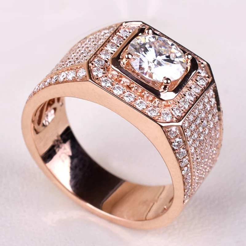 

Кольцо мужское из серебра 925 пробы, розовое золото, три цвета