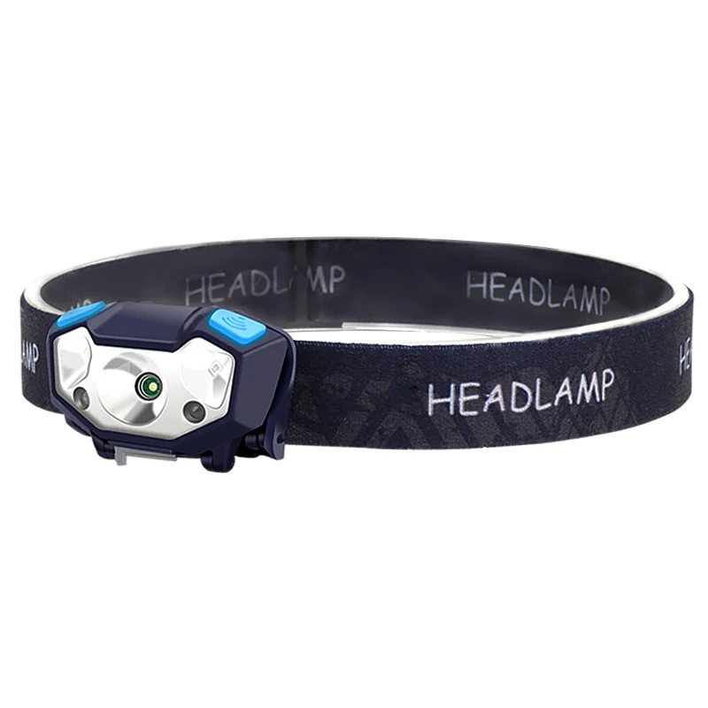 Перезаряжаемые светодиодные мини фары датчик движения тела головной светильник
