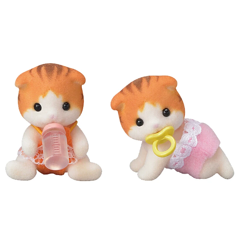 S01 Sylvanian Families кукольный домик пушистая кукла аксессуары клен кошка двойняшка