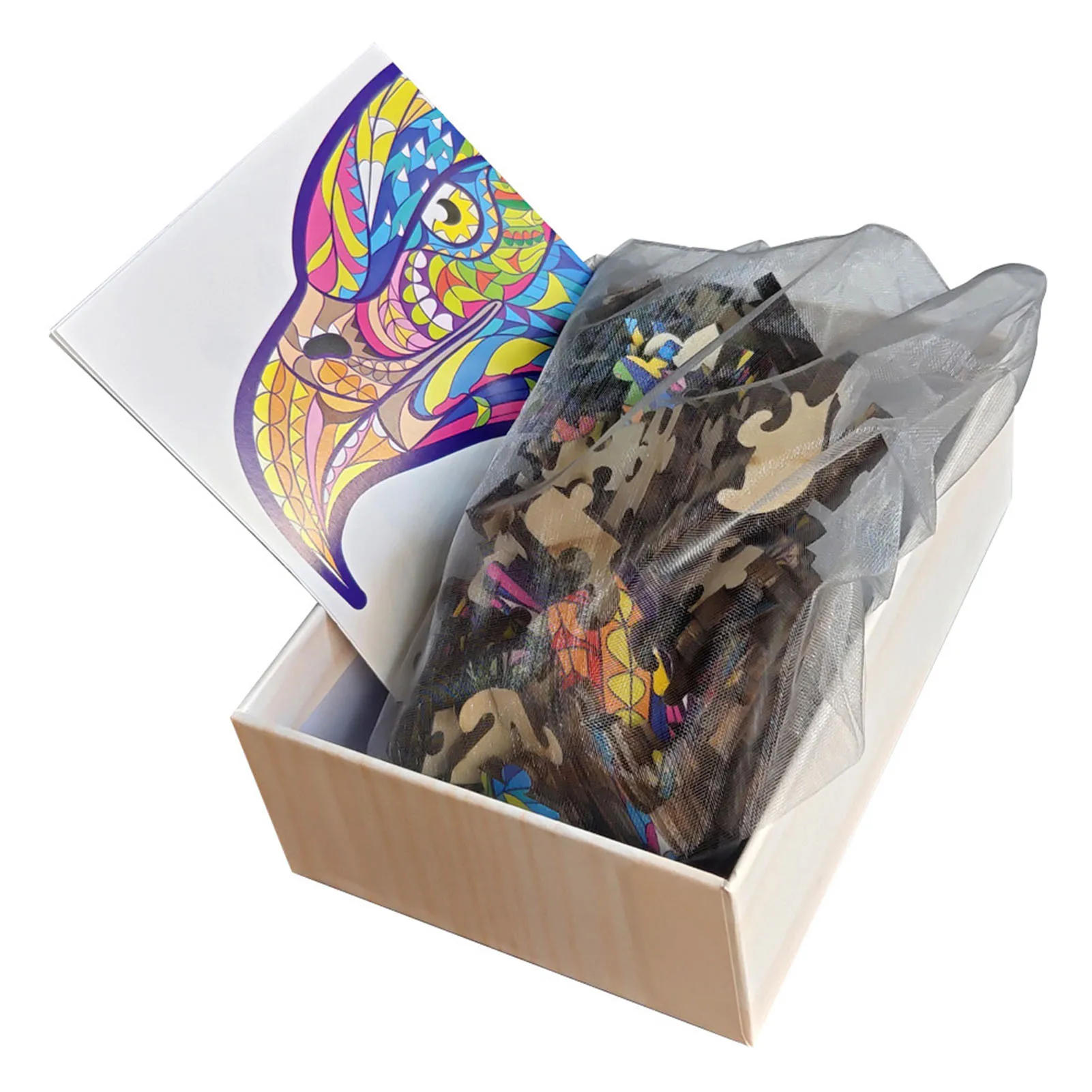 

Wooden Jigsaw Puzzles Animal Eagle Sharp Vivid Colors Educational Toy Gift Non-toxic Corrosion-resistant For Daily Office