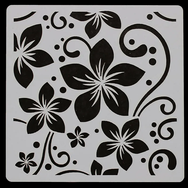 

13*13 Flower pvc Layering Stencils for Diy scrapbook coloring,painting stencil,home decor diy etc. Product image