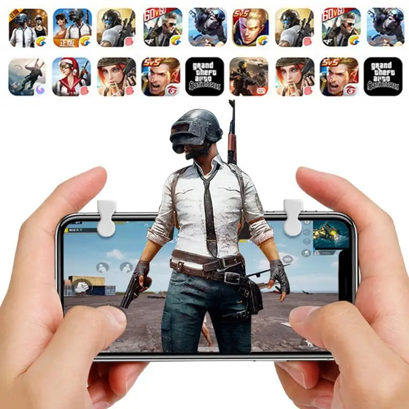 Игровой триггер для смартфона PUBG Playstation 4 с кнопкой огня Iphone Knives Out / Survival Rules L1 R1 |