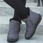 Женские ботинки, новинка, зимняя обувь, женские ботинки на платформе без шнуровки для женщин, меховые водонепроницаемые ботильоны, зимние ботинки в стиле панк, женские ботинки